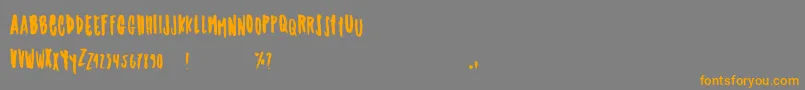 Taramda Font – Orange Fonts on Gray Background