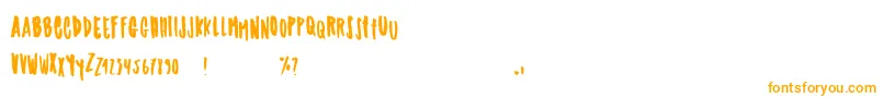 Czcionka Taramda – pomarańczowe czcionki