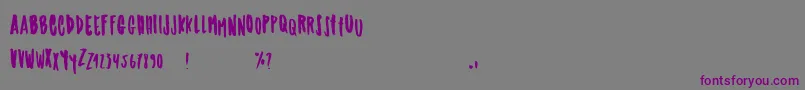 Taramda Font – Purple Fonts on Gray Background