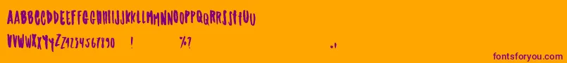 Taramda Font – Purple Fonts on Orange Background