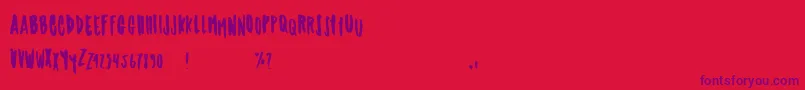 Taramda Font – Purple Fonts on Red Background