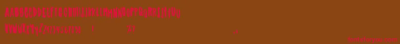 Taramda Font – Red Fonts on Brown Background