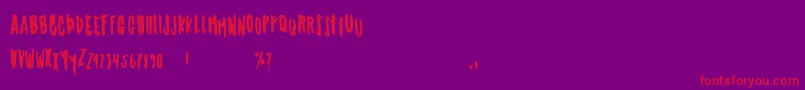 Taramda Font – Red Fonts on Purple Background