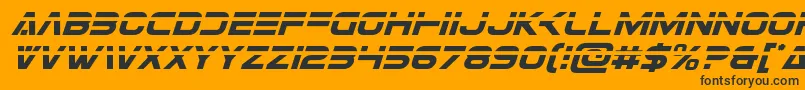 Eurofighterlaserital Font – Black Fonts on Orange Background