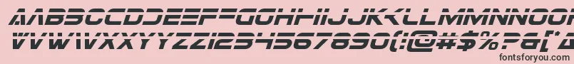 フォントEurofighterlaserital – ピンクの背景に黒い文字