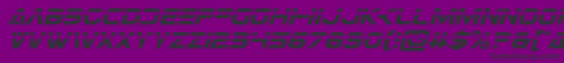 Czcionka Eurofighterlaserital – czarne czcionki na fioletowym tle