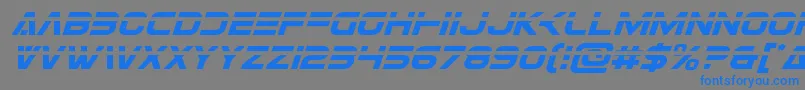 Czcionka Eurofighterlaserital – niebieskie czcionki na szarym tle
