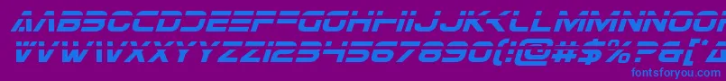 Eurofighterlaserital Font – Blue Fonts on Purple Background