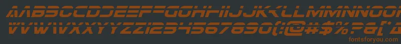 Eurofighterlaserital-fontti – ruskeat fontit mustalla taustalla