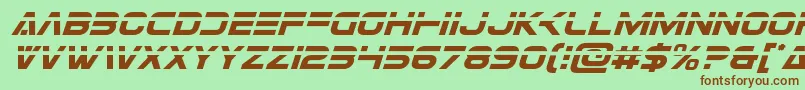 Weitere Informationen zur Eurofighterlaserital-Schriftart Eurofighterlaserital-Schriftart – Braune Schriften auf grünem Hintergrund