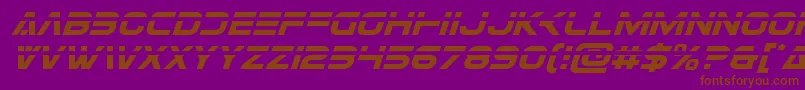 Eurofighterlaserital Font – Brown Fonts on Purple Background