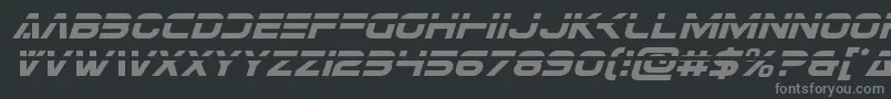 Czcionka Eurofighterlaserital – szare czcionki na czarnym tle