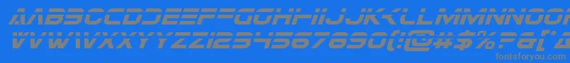 Шрифт Eurofighterlaserital – серые шрифты на синем фоне
