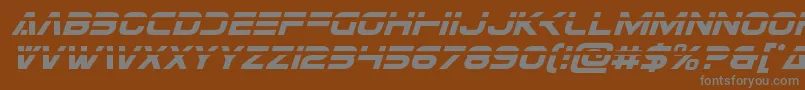 Eurofighterlaserital Font – Gray Fonts on Brown Background