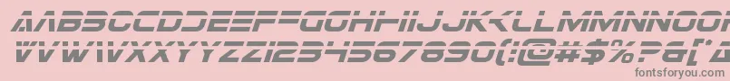 Eurofighterlaserital Font – Gray Fonts on Pink Background