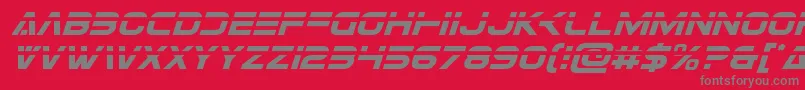 Eurofighterlaserital-fontti – harmaat kirjasimet punaisella taustalla