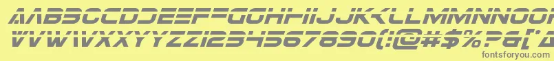 Eurofighterlaserital Font – Gray Fonts on Yellow Background