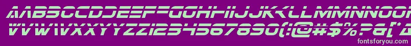 Fonte Eurofighterlaserital – fontes verdes em um fundo violeta