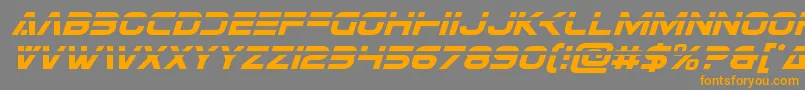 Police Eurofighterlaserital – polices orange sur fond gris