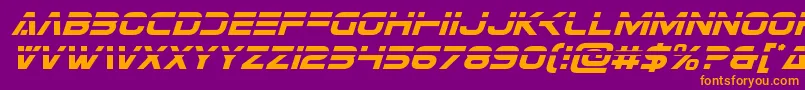 Eurofighterlaserital Font – Orange Fonts on Purple Background