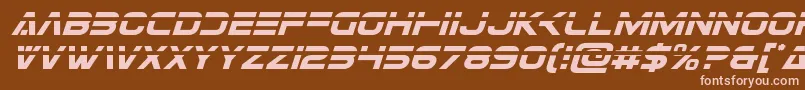 Шрифт Eurofighterlaserital – розовые шрифты на коричневом фоне