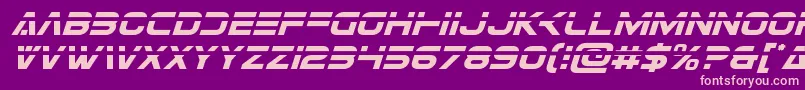 Czcionka Eurofighterlaserital – różowe czcionki na fioletowym tle