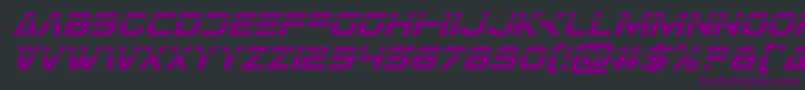 Police Eurofighterlaserital – polices violettes sur fond noir