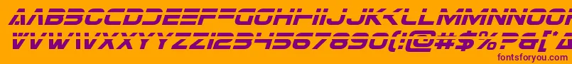 Eurofighterlaserital-fontti – violetit fontit oranssilla taustalla