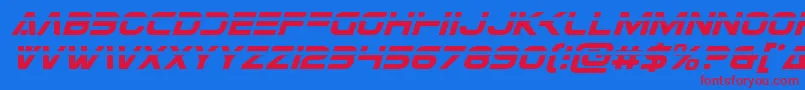 Eurofighterlaserital Font – Red Fonts on Blue Background