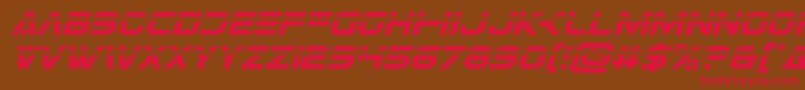 Eurofighterlaserital-Schriftart – Rote Schriften auf braunem Hintergrund