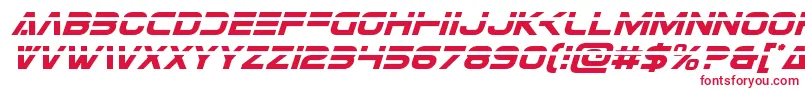 フォントEurofighterlaserital – 赤い文字