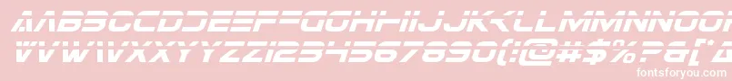 Шрифт Eurofighterlaserital – белые шрифты на розовом фоне