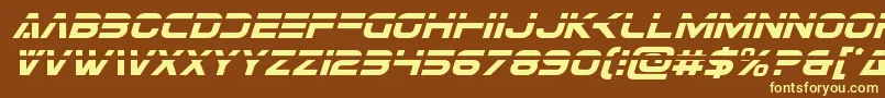 Eurofighterlaserital Font – Yellow Fonts on Brown Background