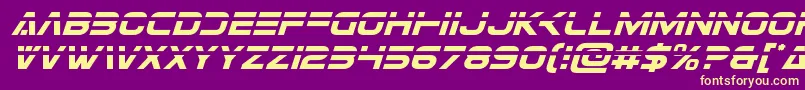 Eurofighterlaserital Font – Yellow Fonts on Purple Background