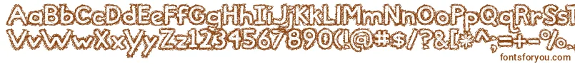 TheBeautifulOnes Font – Brown Fonts on White Background