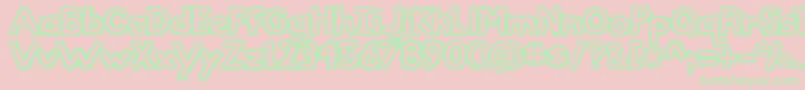 TheBeautifulOnes Font – Green Fonts on Pink Background