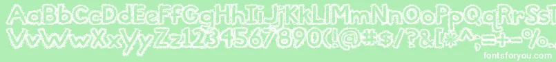 TheBeautifulOnes Font – White Fonts on Green Background
