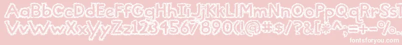 TheBeautifulOnes Font – White Fonts on Pink Background