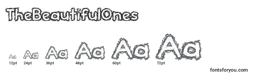 TheBeautifulOnes Font Sizes