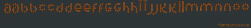 Шрифт Corel – коричневые шрифты на чёрном фоне