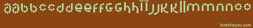 Шрифт Corel – зелёные шрифты на коричневом фоне