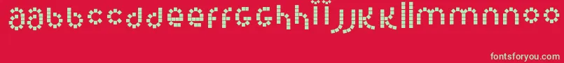 Corel Font – Green Fonts on Red Background