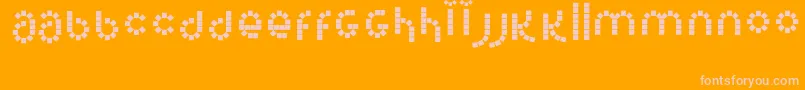 Corel Font – Pink Fonts on Orange Background