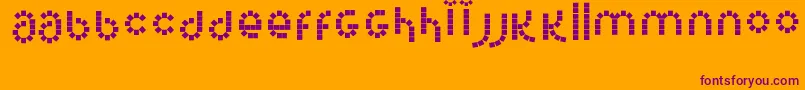 Corel Font – Purple Fonts on Orange Background