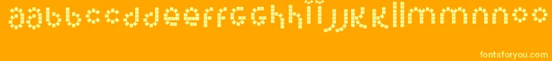 Corel Font – Yellow Fonts on Orange Background