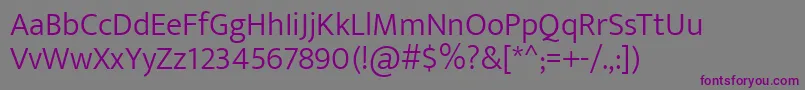 Шрифт EkmuktaLight – фиолетовые шрифты на сером фоне