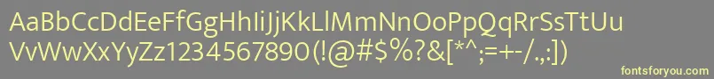 Шрифт EkmuktaLight – жёлтые шрифты на сером фоне