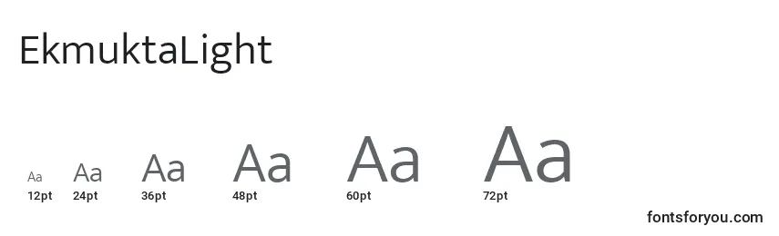 EkmuktaLight Font Sizes