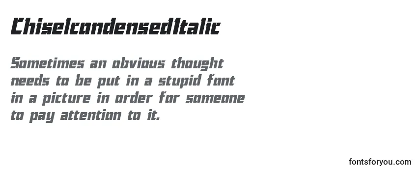 ChiselcondensedItalic Font