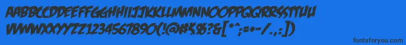 Feasfbi Font – Black Fonts on Blue Background